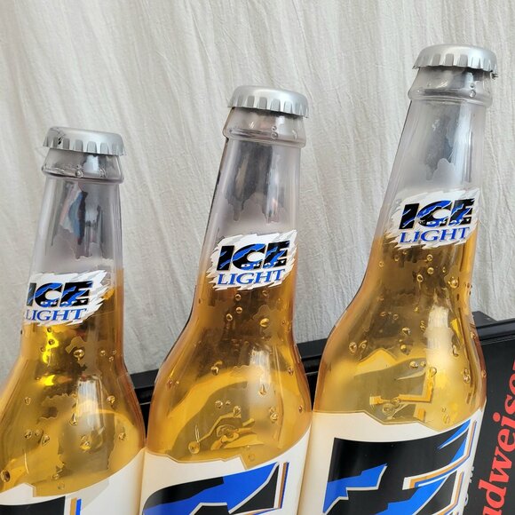 Vintage 1994 Budweiser Ice Light Draft Beer Lighted Sign Display Work - Picture 11 of 15